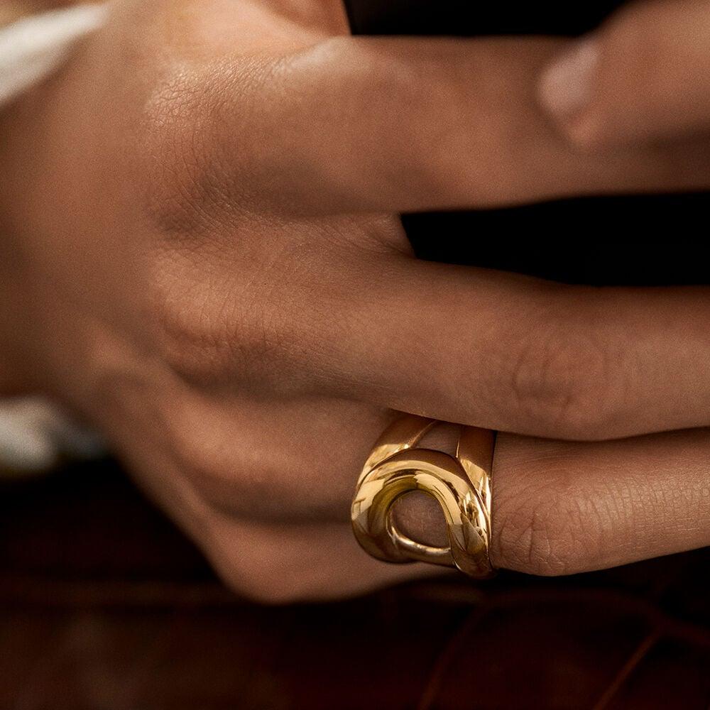 Agatha Bague Large CURVE - Doré 02240258-157-58