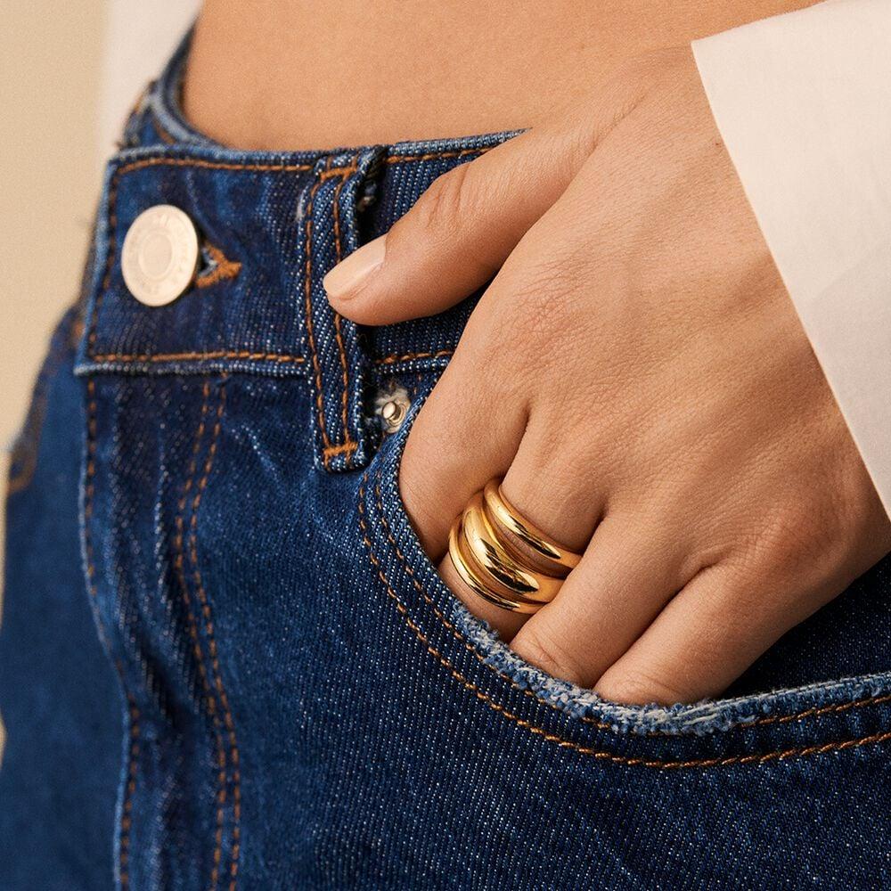 Agatha Bague Large TRIJONC - Doré 02290065-157-52