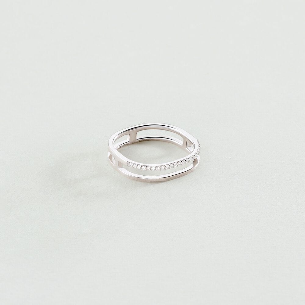 Agatha Bague fine BARSHINE - Cristal / Argenté 02220515-136-50