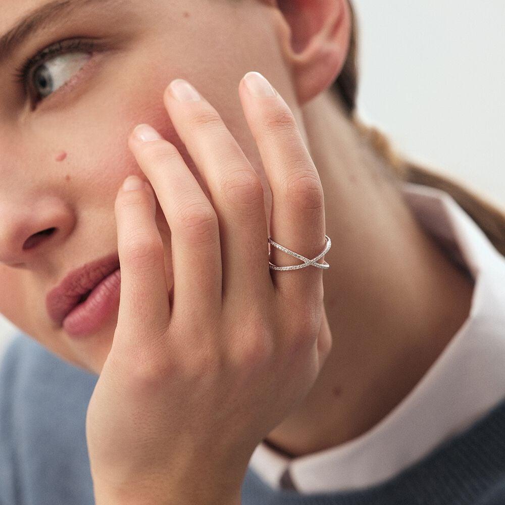 Agatha Bague Fine BARSHINE - Cristal / Argenté 02220522-136-50