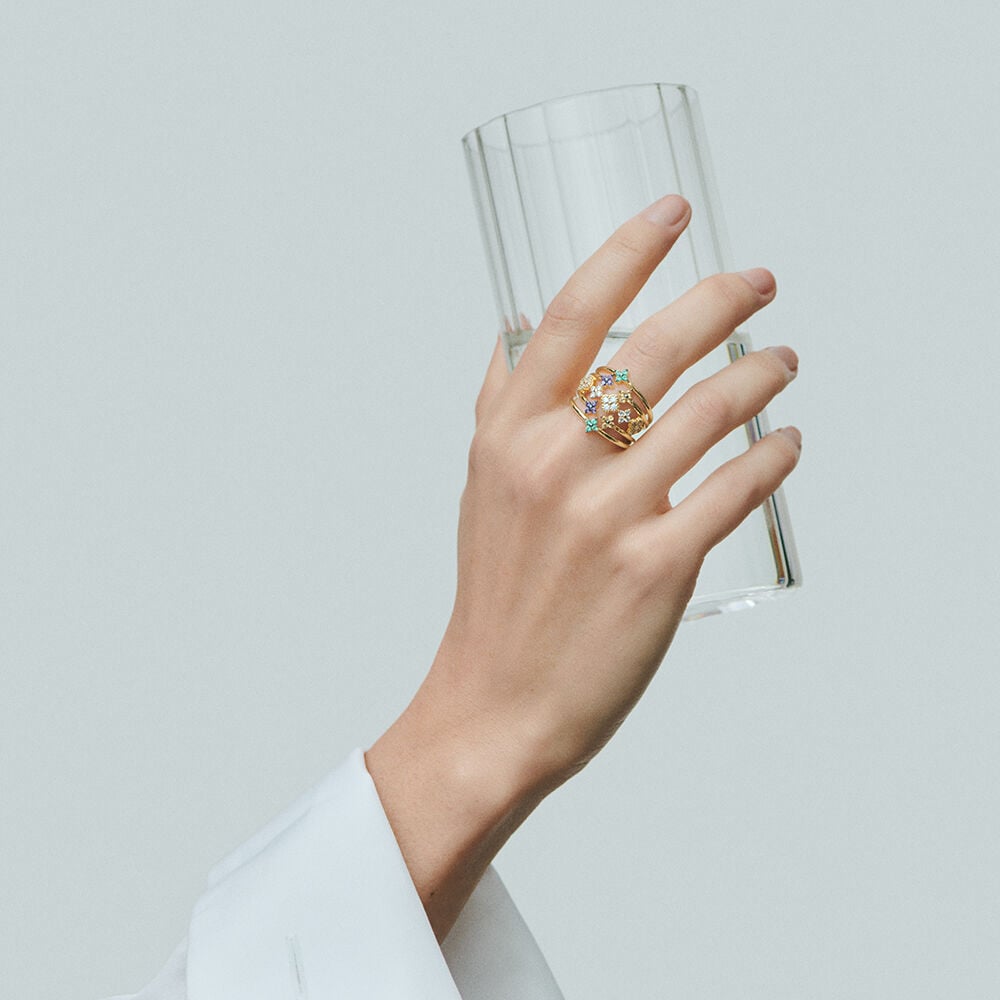 Agatha Bague Fine BELOVED - Multicolore / Doré 02290070-256-50