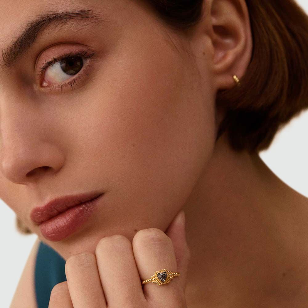 Agatha Bague Fine DIAMONDS - Doré / Gun 02290049-357-56