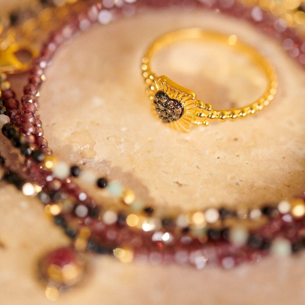 Agatha Bague Fine DIAMONDS - Doré / Gun 02290049-357-56