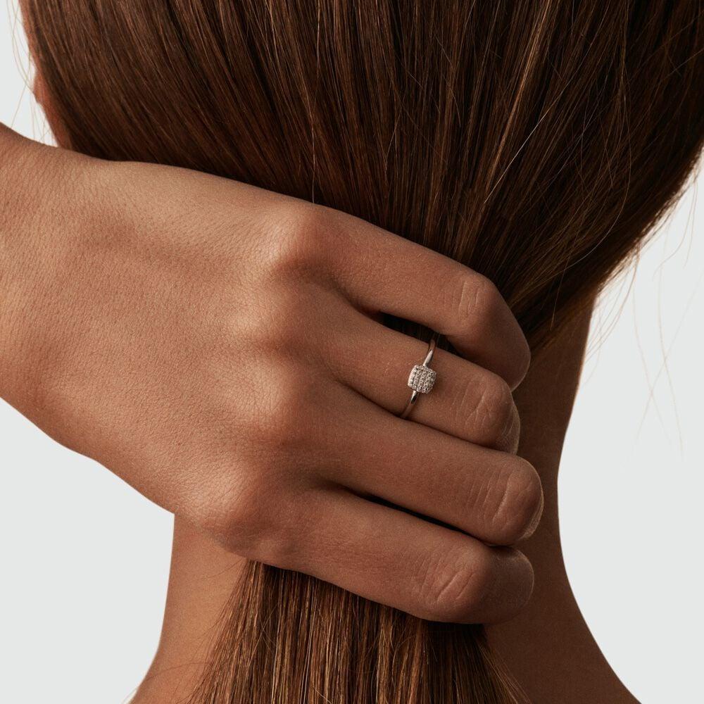 Agatha Bague Fine GLORIA - Cristal / Argenté 02220485-136-50