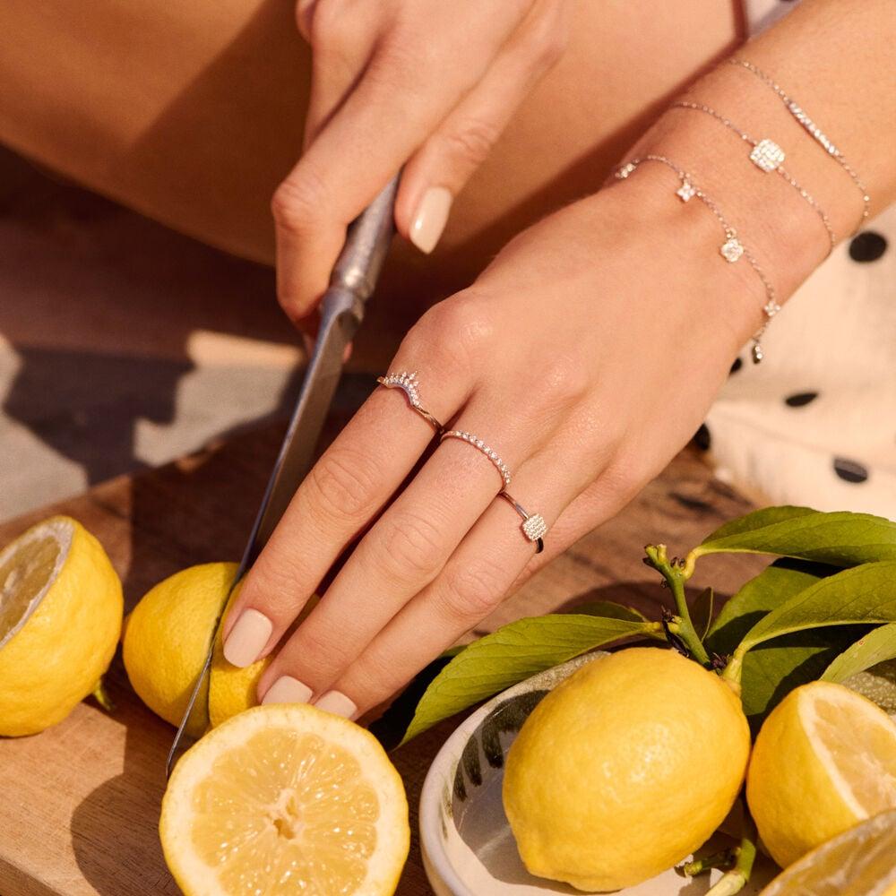 Agatha Bague Fine GLORIA - Cristal / Argenté 02220485-136-50