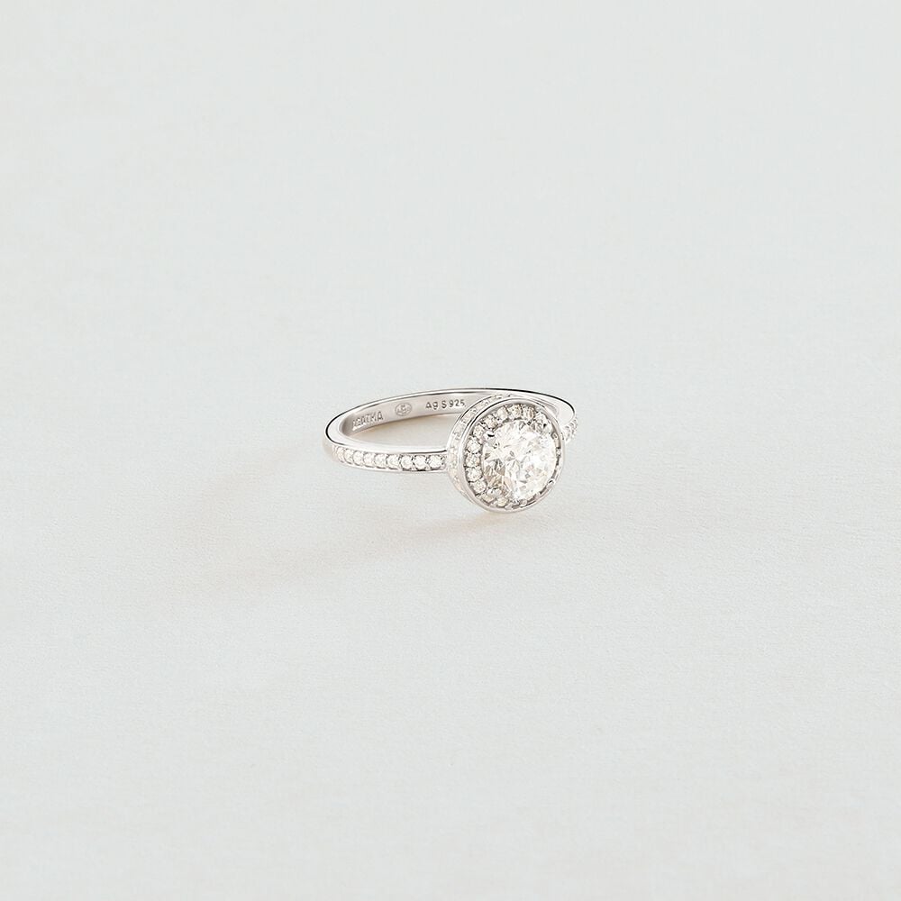 Agatha Bague fine IMPERIAL - Cristal / Argenté 02220417-136-48