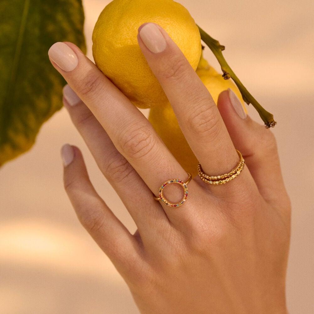 Agatha Bague Fine RAINBOW - Multicolore / Doré 02290009-256-50