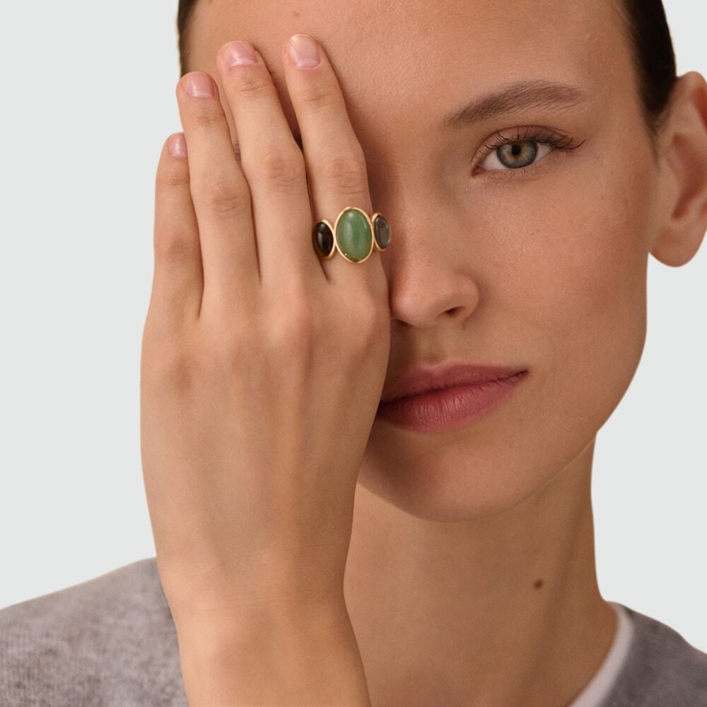 Agatha Bague Fine RHEA - Multicolore / Doré 02280062-256-50