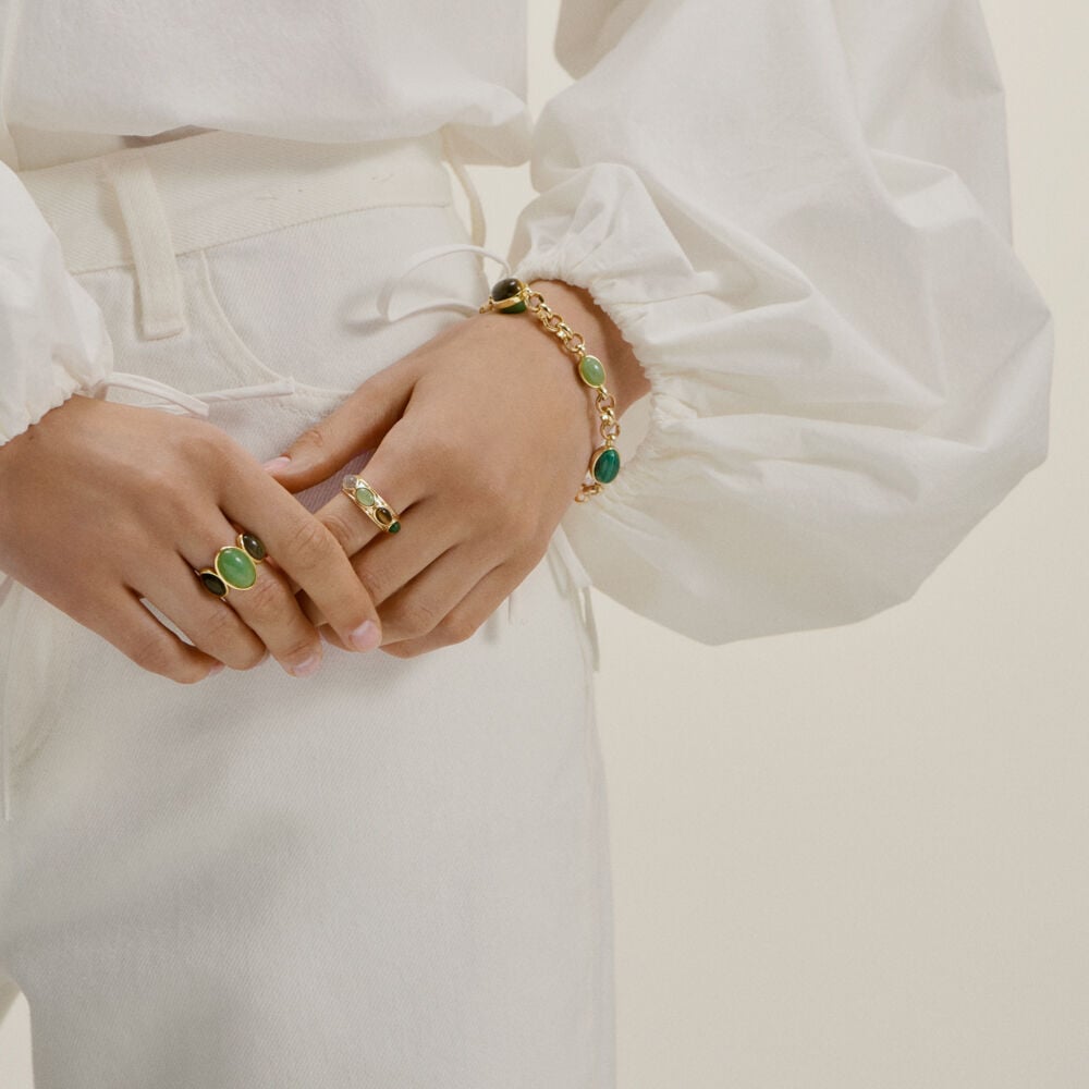 Agatha Bague Fine RHEA - Multicolore / Doré 02280062-256-50