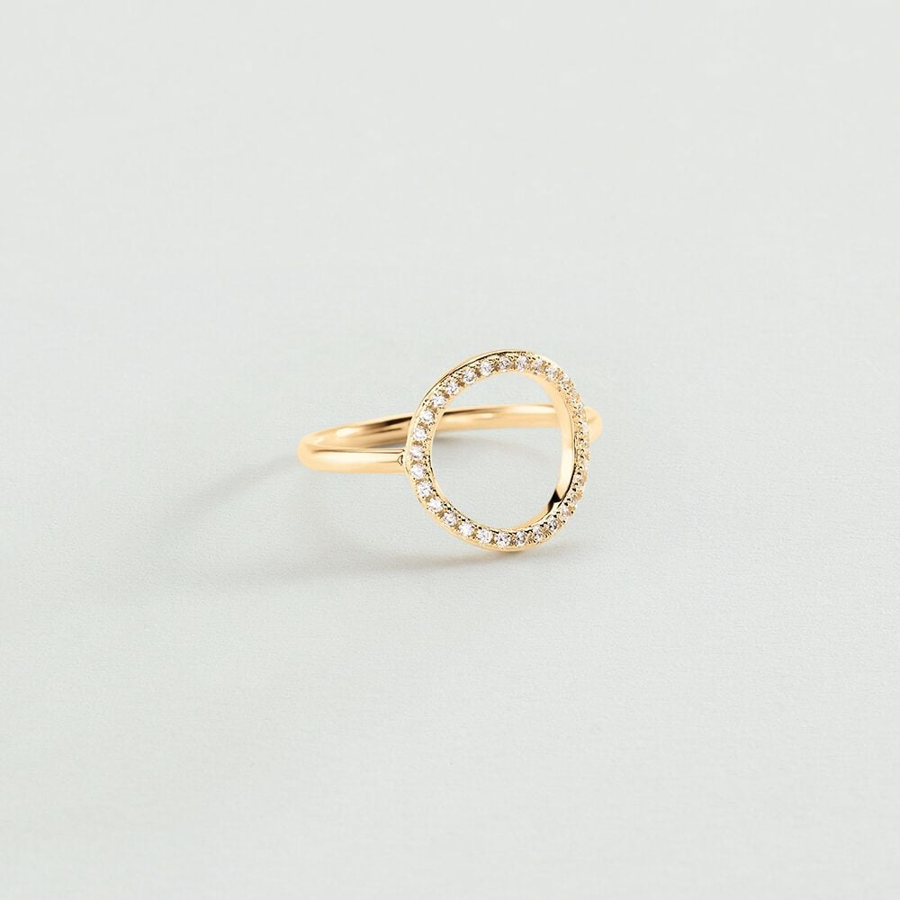 Agatha Bague fine RONDOU - Cristal / Doré 02290051-137-50