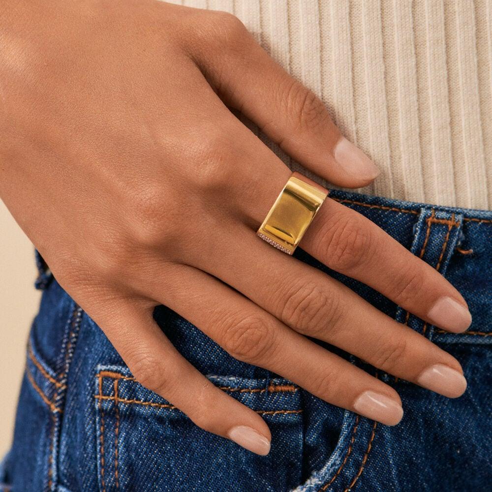 Agatha Bague Large SISSI - Cristal / Doré 02240027-137-52