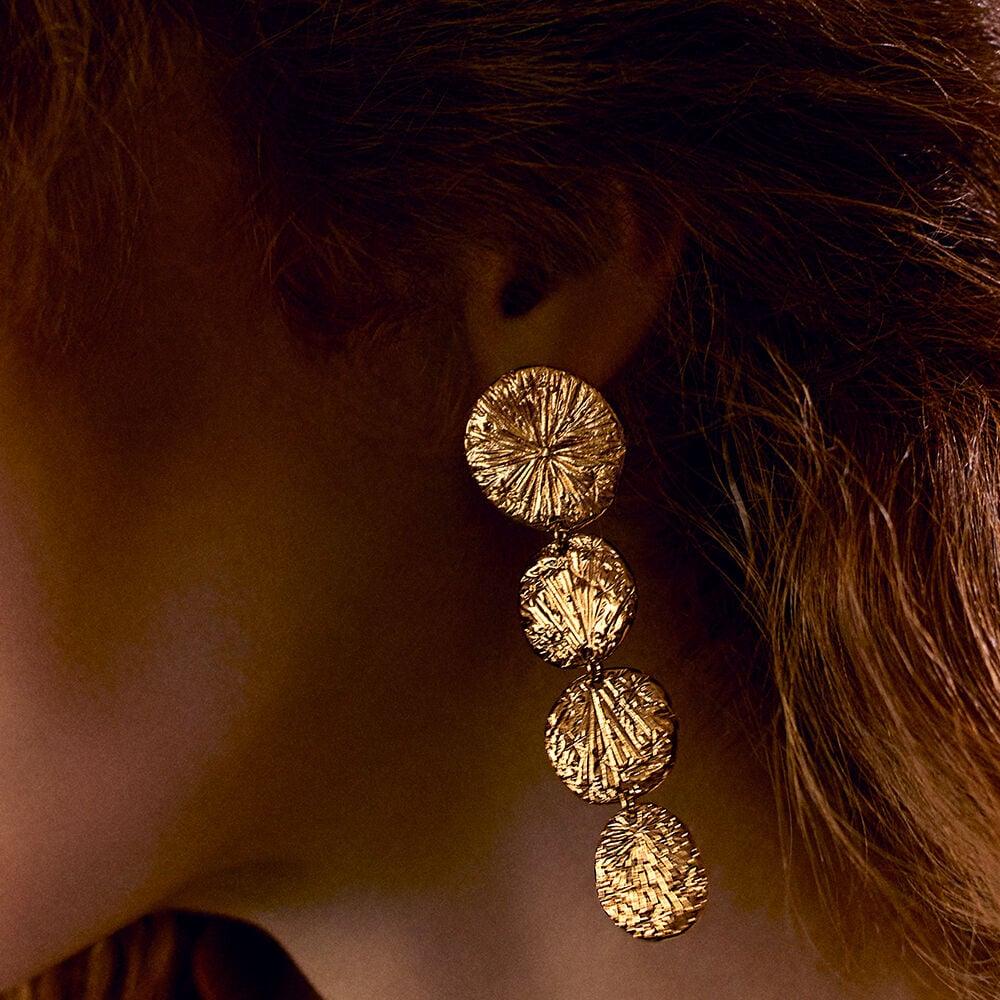 Agatha Boucles D'oreilles Pendantes ASTREE - Doré 02351005-157-TU