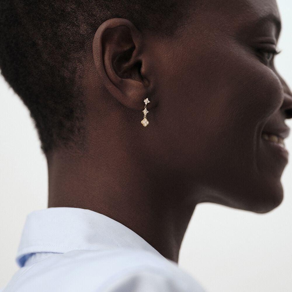 Agatha Boucles D'oreilles Pendantes BELOVED - Cristal / Doré 02390404-137-TU