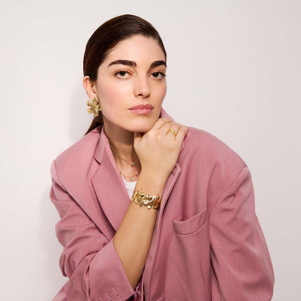 Agatha Boucles D'oreilles Pendantes BLOOM - Doré 02380552-157-TU