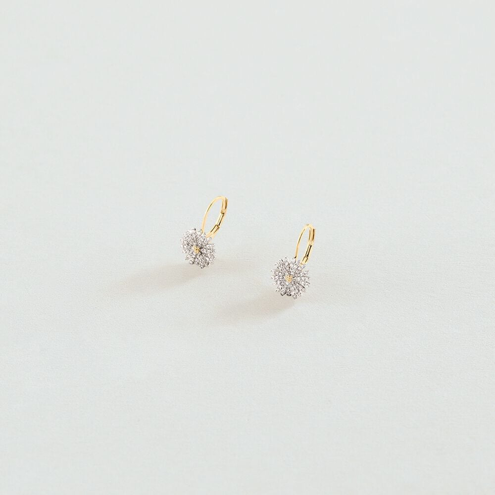 Agatha Boucles d'oreilles pendantes BLOSSOM - Cristal / Doré 02380503-137-TU