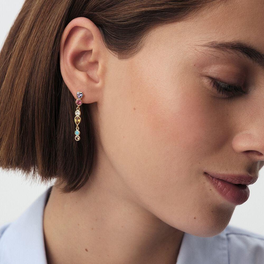 Agatha Boucles D'oreilles Pendantes CANDY - Multicolore / Doré 02380606-256-TU