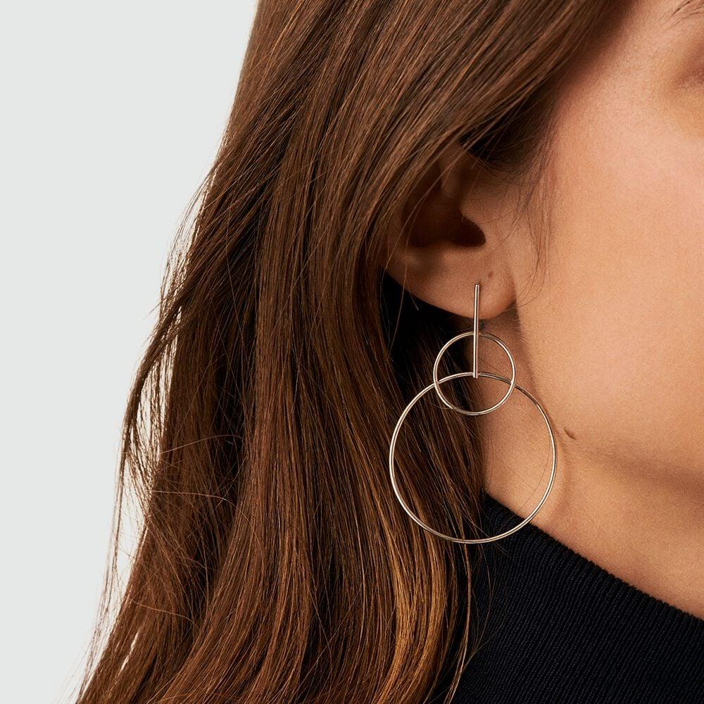 Agatha Boucles D'oreilles Pendantes CASSINI - Argenté 02320441-050-TU