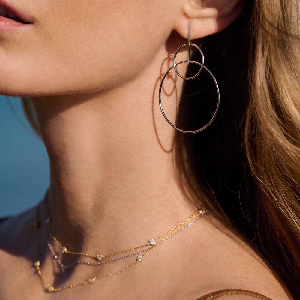 Agatha Boucles D'oreilles Pendantes CASSINI - Argenté 02320441-050-TU