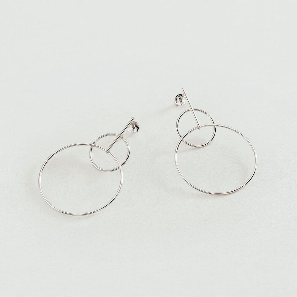 Agatha Boucles d'oreilles pendantes CASSINI - Argenté 02320441-050-TU