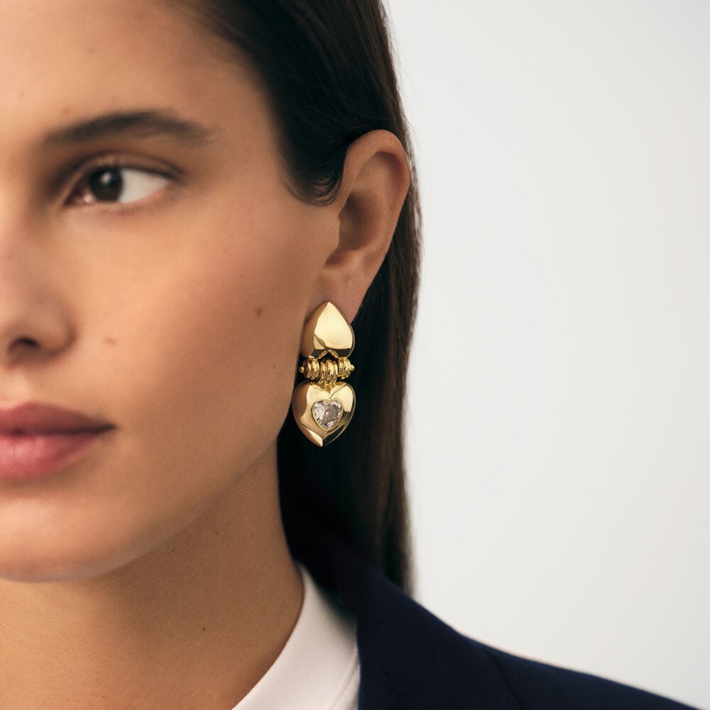 Agatha Boucles D'oreilles Pendantes DESIREE - Cristal / Doré 02380723-137-TU