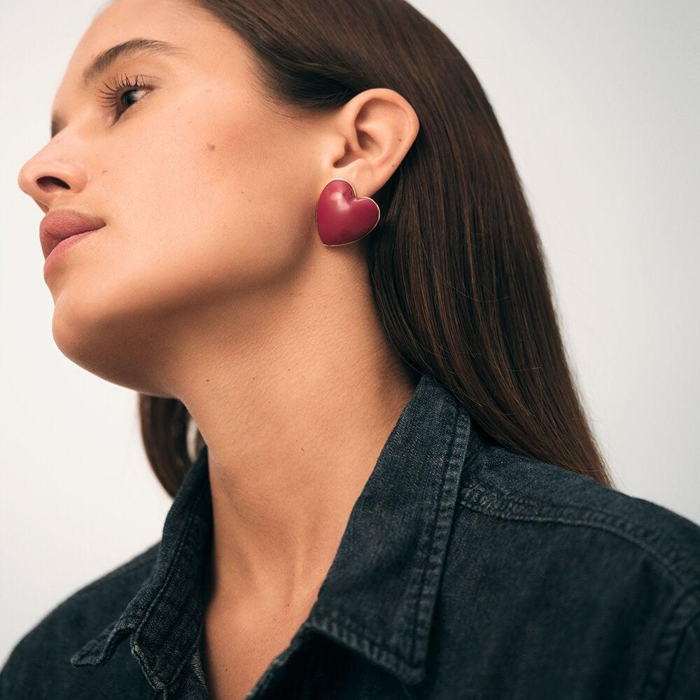 Agatha Boucles D'oreilles Pendantes DESIREE - Rouge / Doré 02380720-324-TU