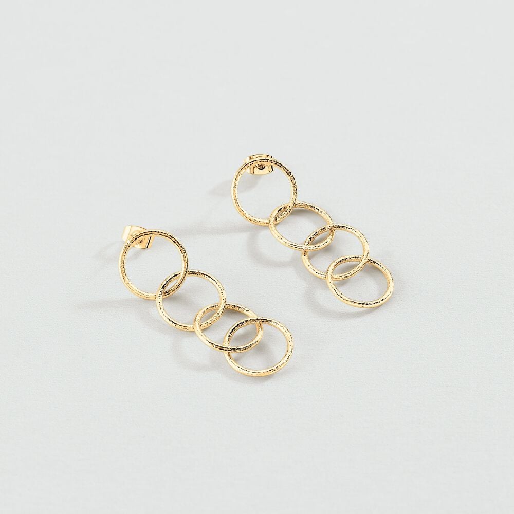 Agatha Boucles d'oreilles pendantes MAAT - Doré 02380549-157-TU