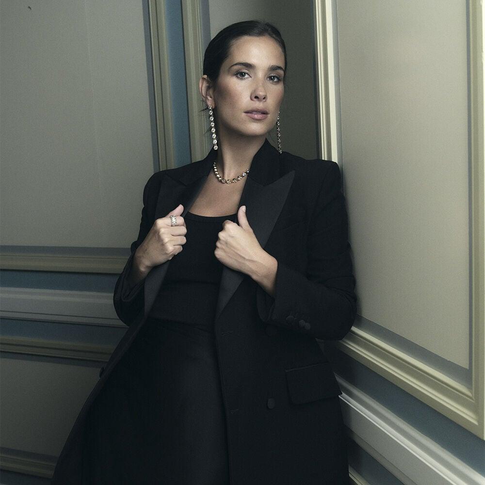 Agatha Boucles D'oreilles Pendantes N-13 - Cristal / Doré 02380714-137-TU