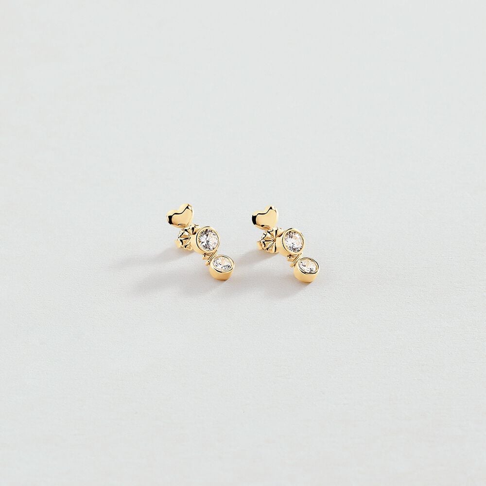 Agatha Boucles d'oreilles pendantes N-13 - Cristal / Doré 02380713-137-TU