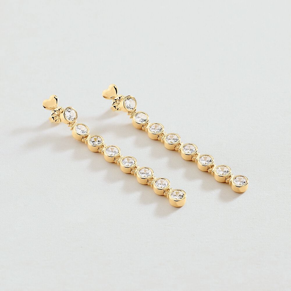 Agatha Boucles d'oreilles pendantes N-13 - Cristal / Doré 02380714-137-TU