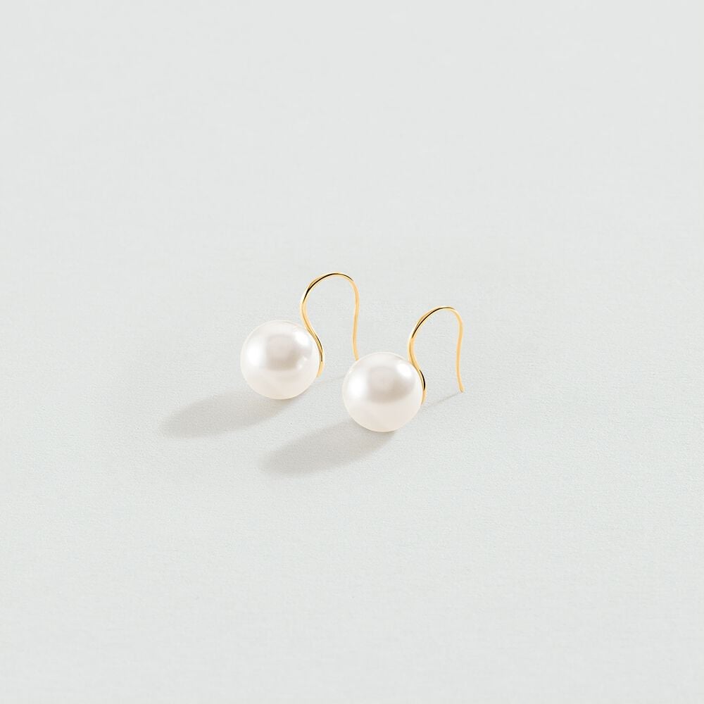 Agatha Boucles d'oreilles pendantes PERLYS - Perle / Doré 02390701-294-TU