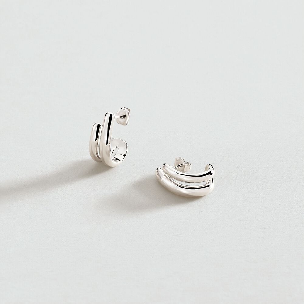 Agatha Boucles d'oreilles pendantes TRIJONC - Argenté 02321303-050-TU