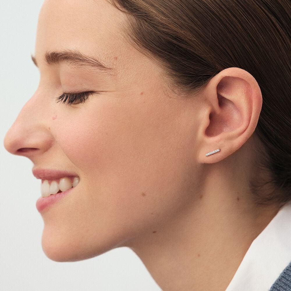 Agatha Boucles D'oreilles Puces BARSHINE - Cristal / Argenté 02320642-136-TU