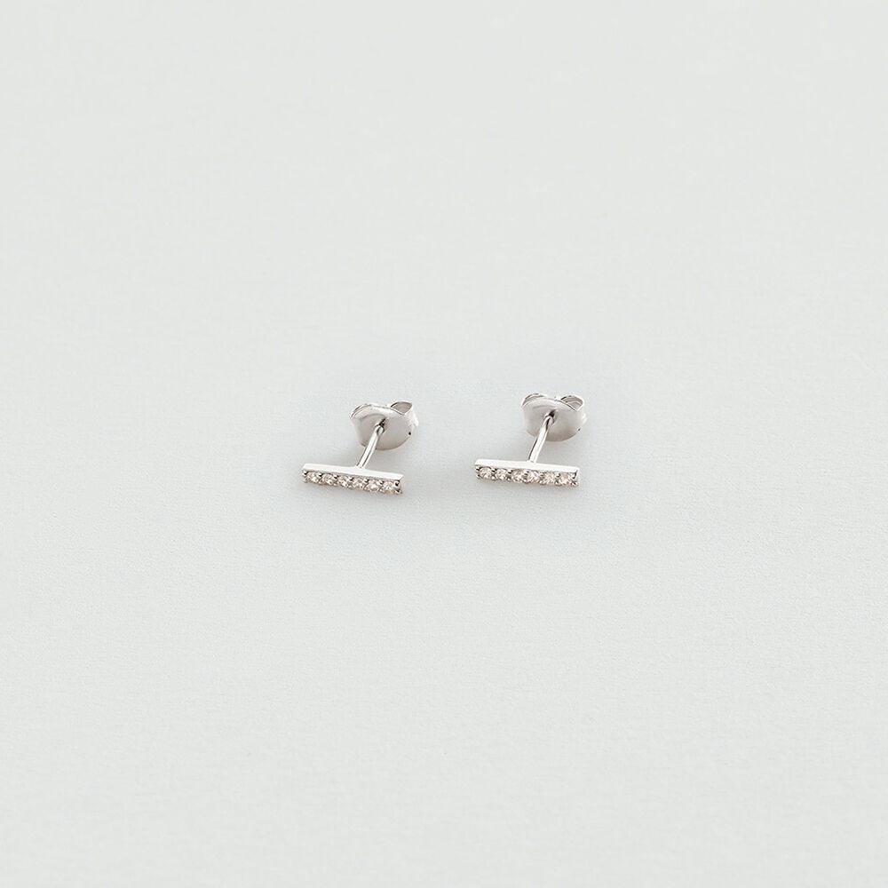 Agatha Boucles d'oreilles puces BARSHINE - Cristal / Argenté 02320642-136-TU