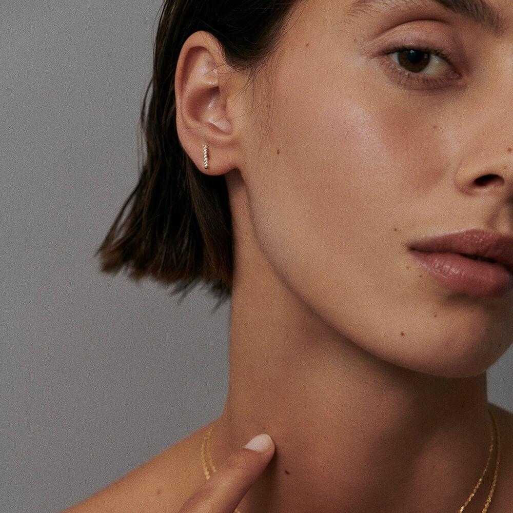 Agatha Boucles D'oreilles Puces BARSHINE - Cristal / Doré 02390117-137-TU