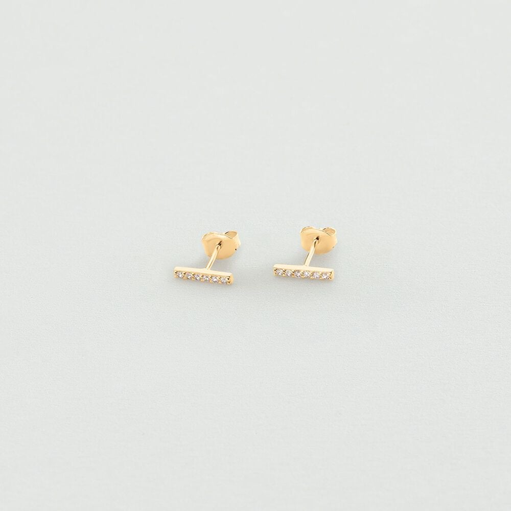 Agatha Boucles d'oreilles puces BARSHINE - Cristal / Doré 02390117-137-TU