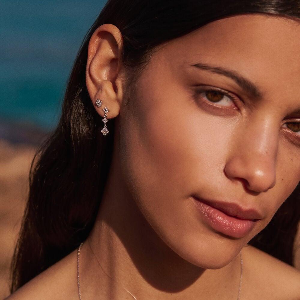 Agatha Boucles D'oreilles Puces BELOVED - Cristal / Argenté 02321262-136-TU