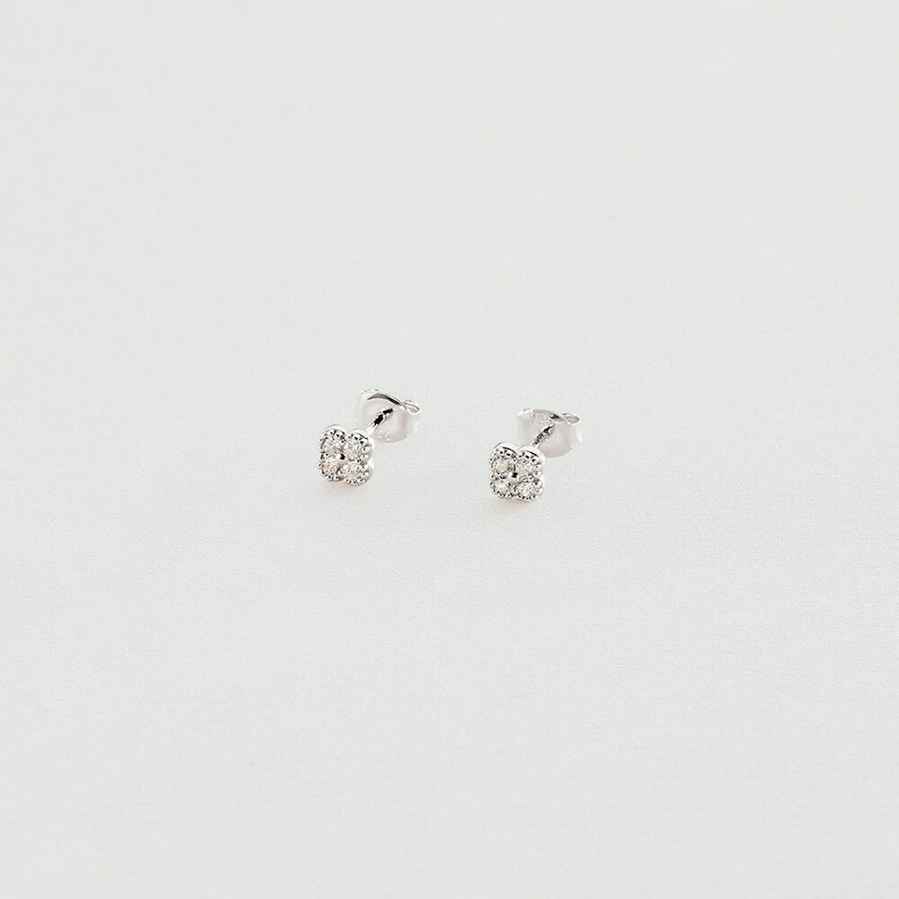 Agatha Boucles d'oreilles puces BELOVED - Cristal / Argenté 02321262-136-TU