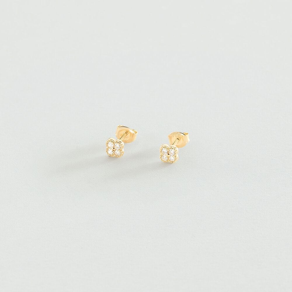 Agatha Boucles d'oreilles puces BELOVED - Cristal / Doré 02390402-137-TU