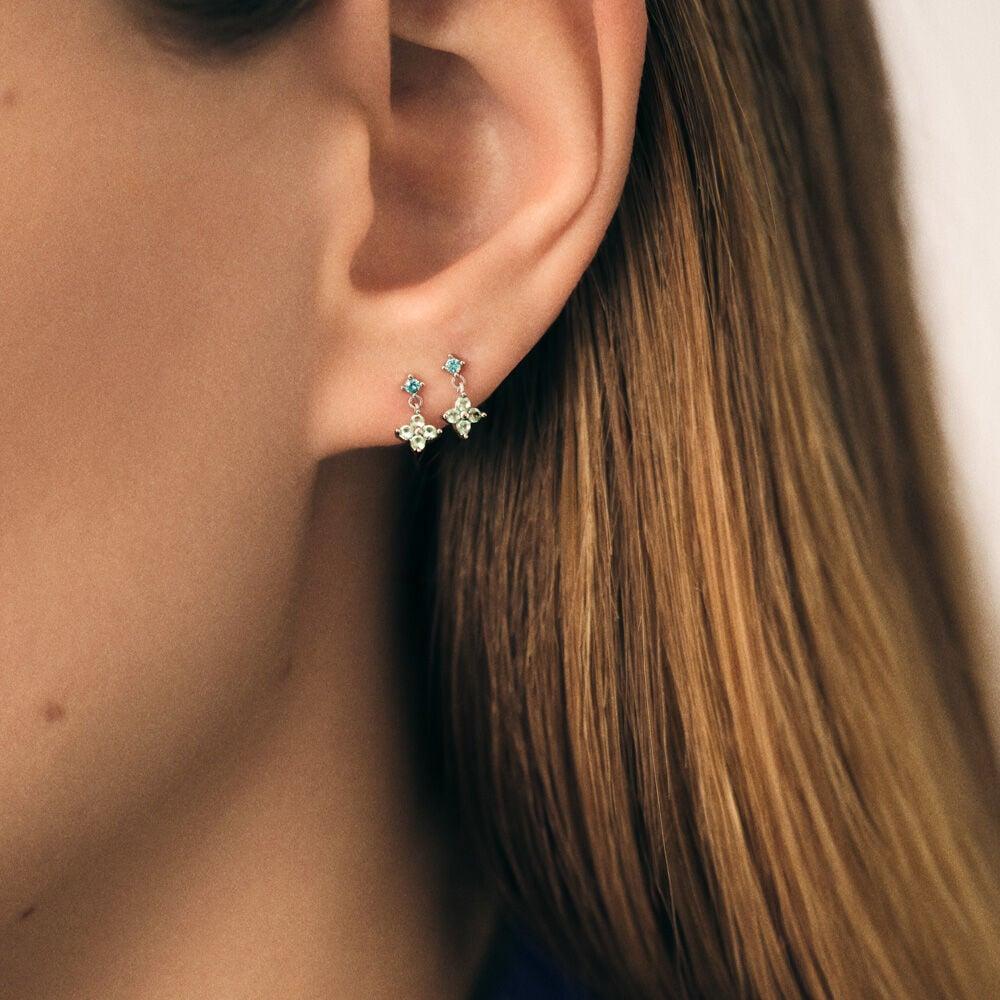 Agatha Boucles D'oreilles Puces BELOVED - Multicolore / Argenté 02321308-255-TU