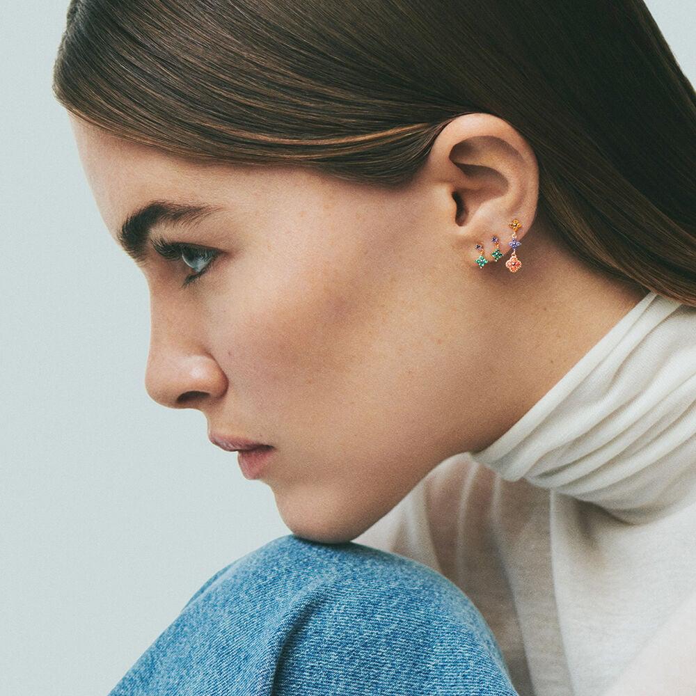 Agatha Boucles D'oreilles Puces BELOVED - Multicolore / Doré 02390539-256-TU