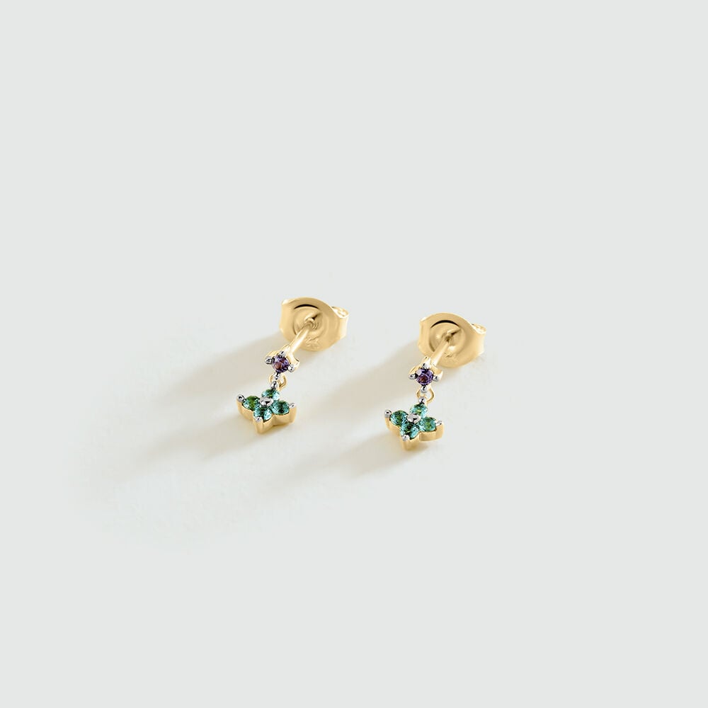Agatha Boucles d'oreilles puces BELOVED - Multicolore / Doré 02390539-256-TU