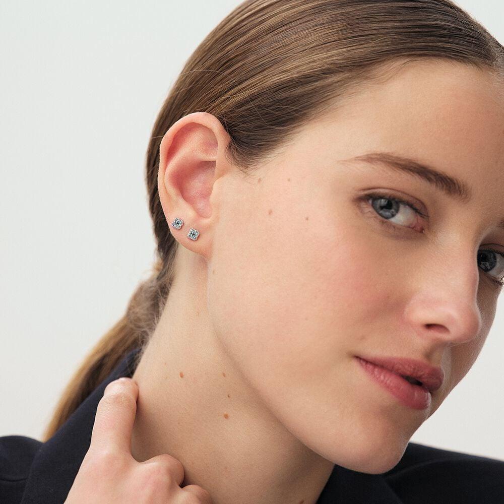 Agatha Boucles D'oreilles Puces BELOVED - Turquoise / Argenté 02321262-650-TU