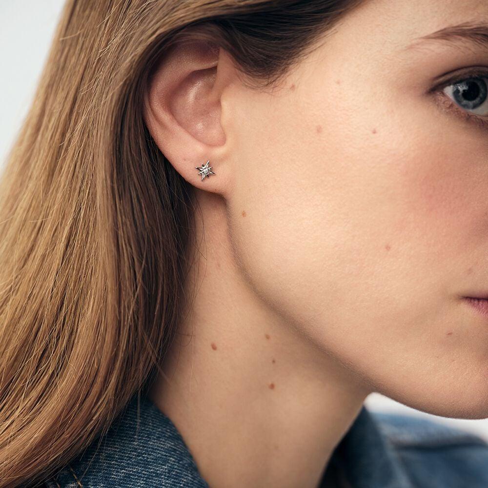 Agatha Boucles D'oreilles Puces OURSE - Cristal / Argenté 02320432-136-TU