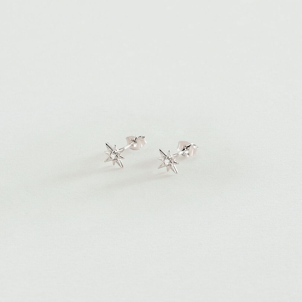 Agatha Boucles d'oreilles puces OURSE - Cristal / Argenté 02320432-136-TU