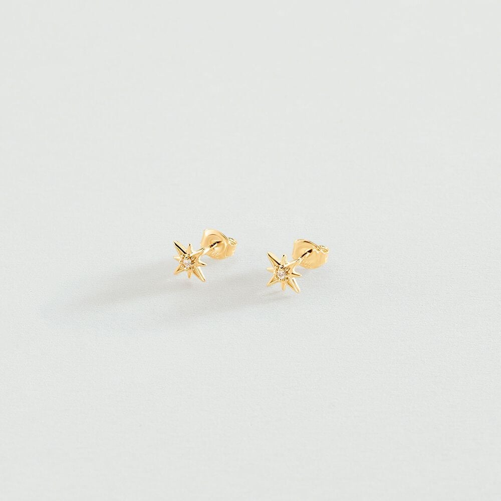 Agatha Boucles d'oreilles puces OURSE - Cristal / Doré 02390114-137-TU