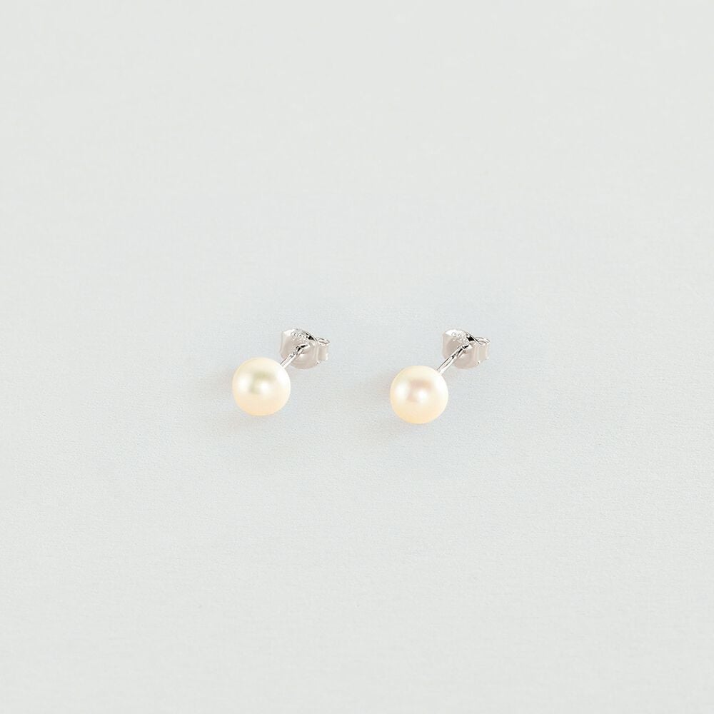 Agatha Boucles d'oreilles puces PERLYS - Perle / Argenté 02320495-293-TU