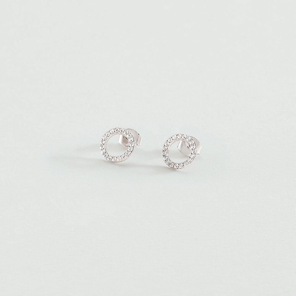 Agatha Boucles d'oreilles puces RONDOU - Cristal / Argenté 02321297-136-TU