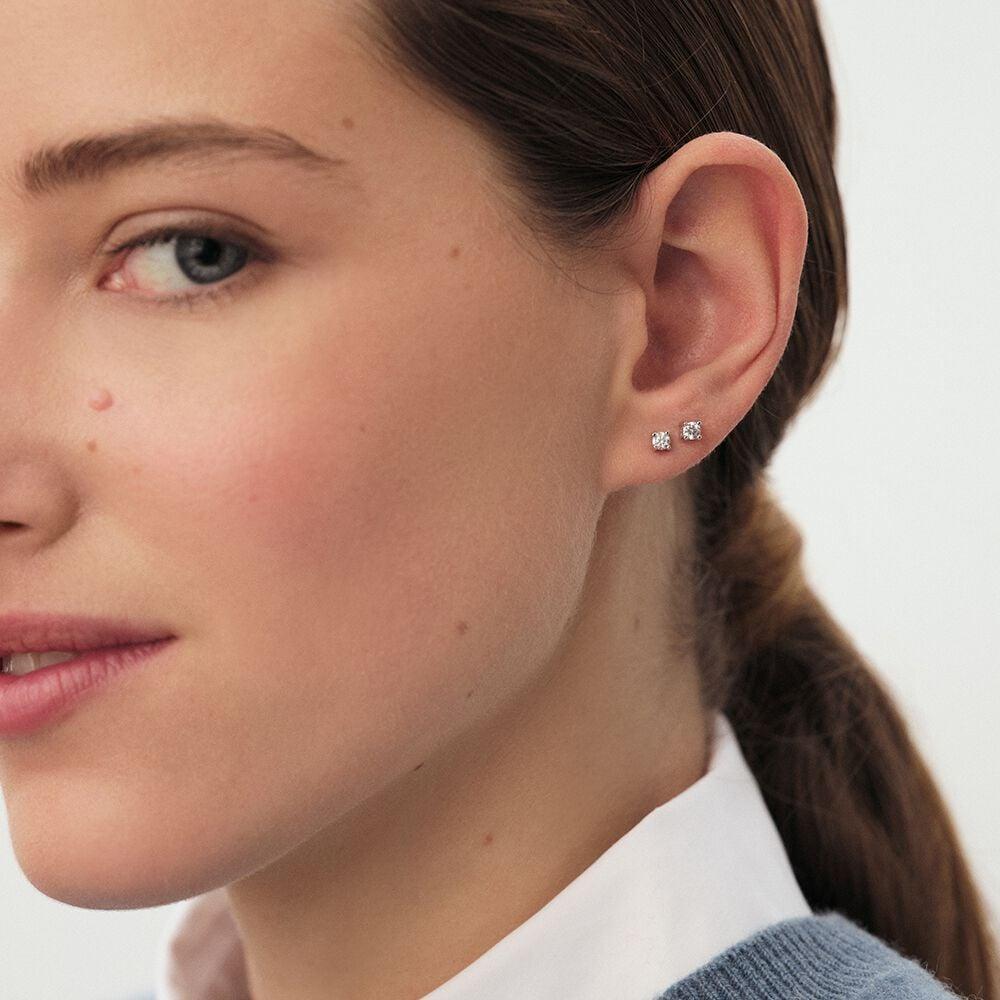 Agatha Boucles D'oreilles Puces SOL - Cristal / Argenté 02320190-136-TU