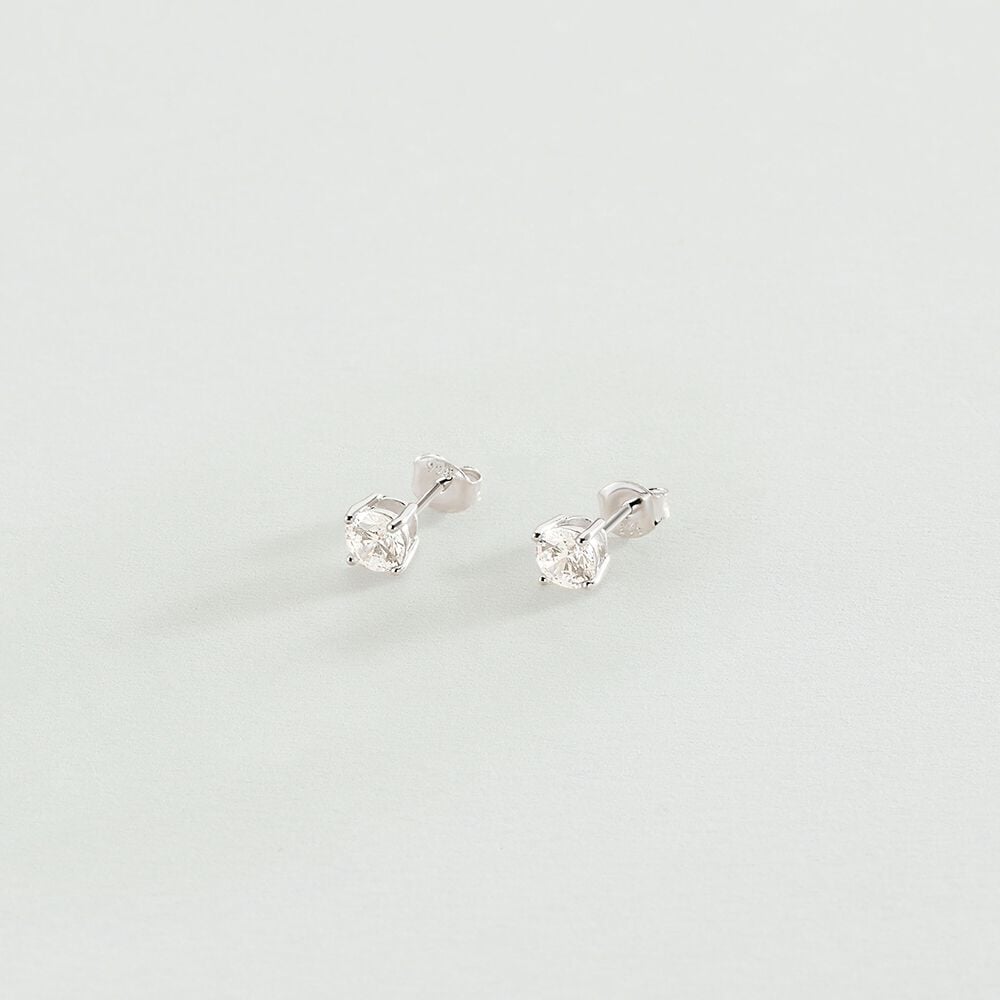 Agatha Boucles d'oreilles puces SOL - Cristal / Argenté 02320188-136-TU