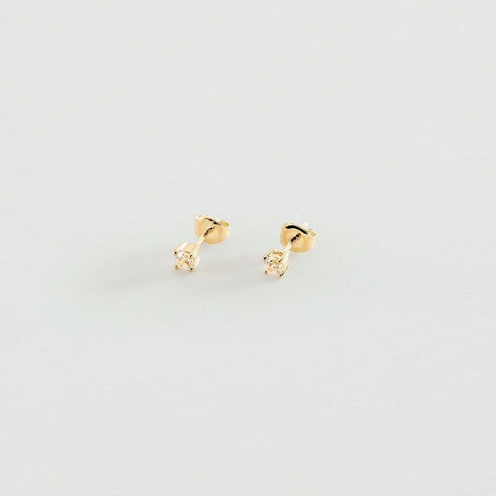 Agatha Boucles d'oreilles puces SOL - Cristal / Doré 02390122-137-TU